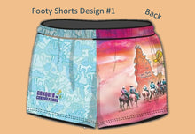Load image into Gallery viewer, 2026 Cape York Event Footy Shorts # 1 - Blue &amp; Pink
